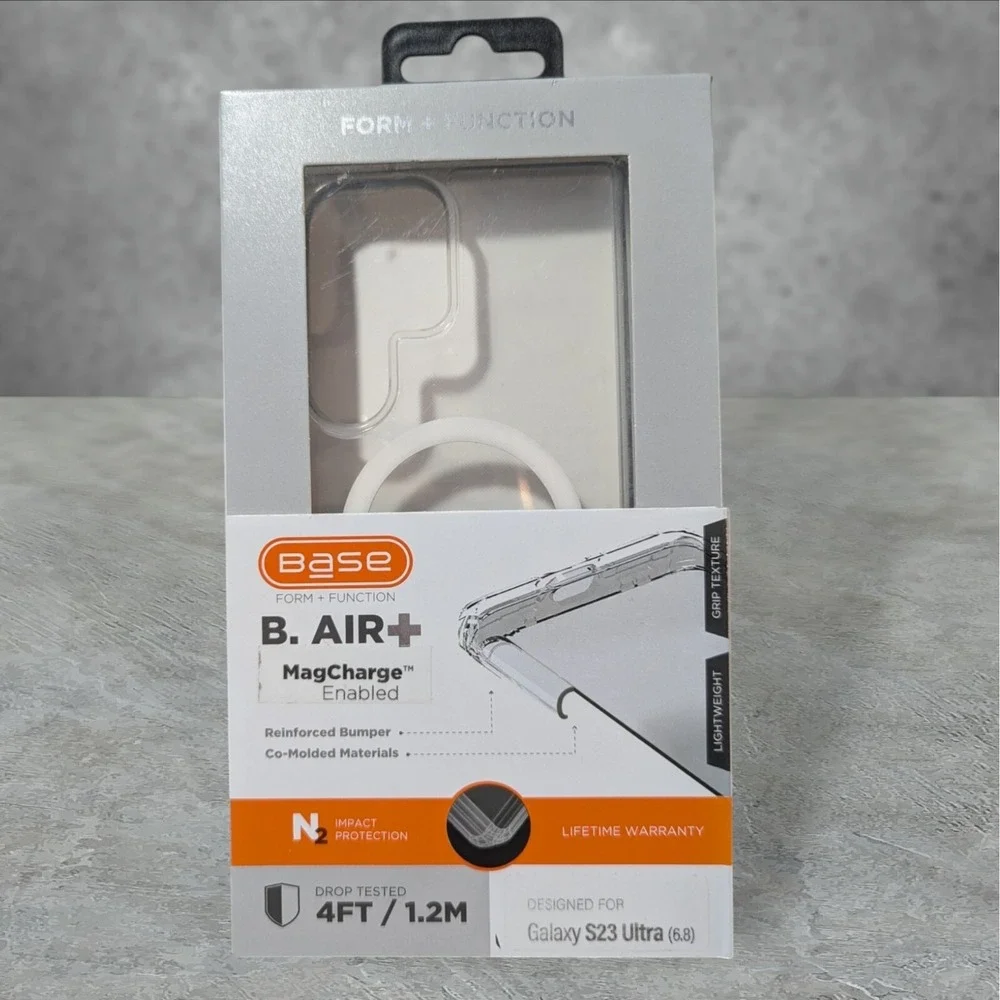 A9. Base B. Air+ Case For Samsung Galaxy S23 Ultra Clear MagCharge Enabled
